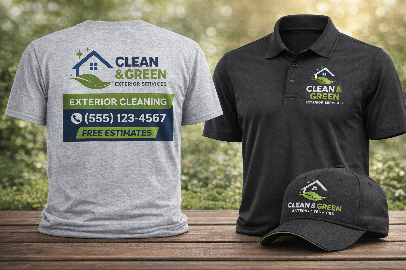 Custom apparel transfer examples on garments