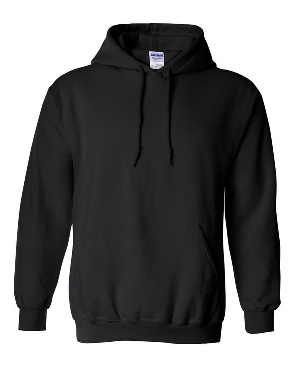 Black hooded sweatshirt front preview