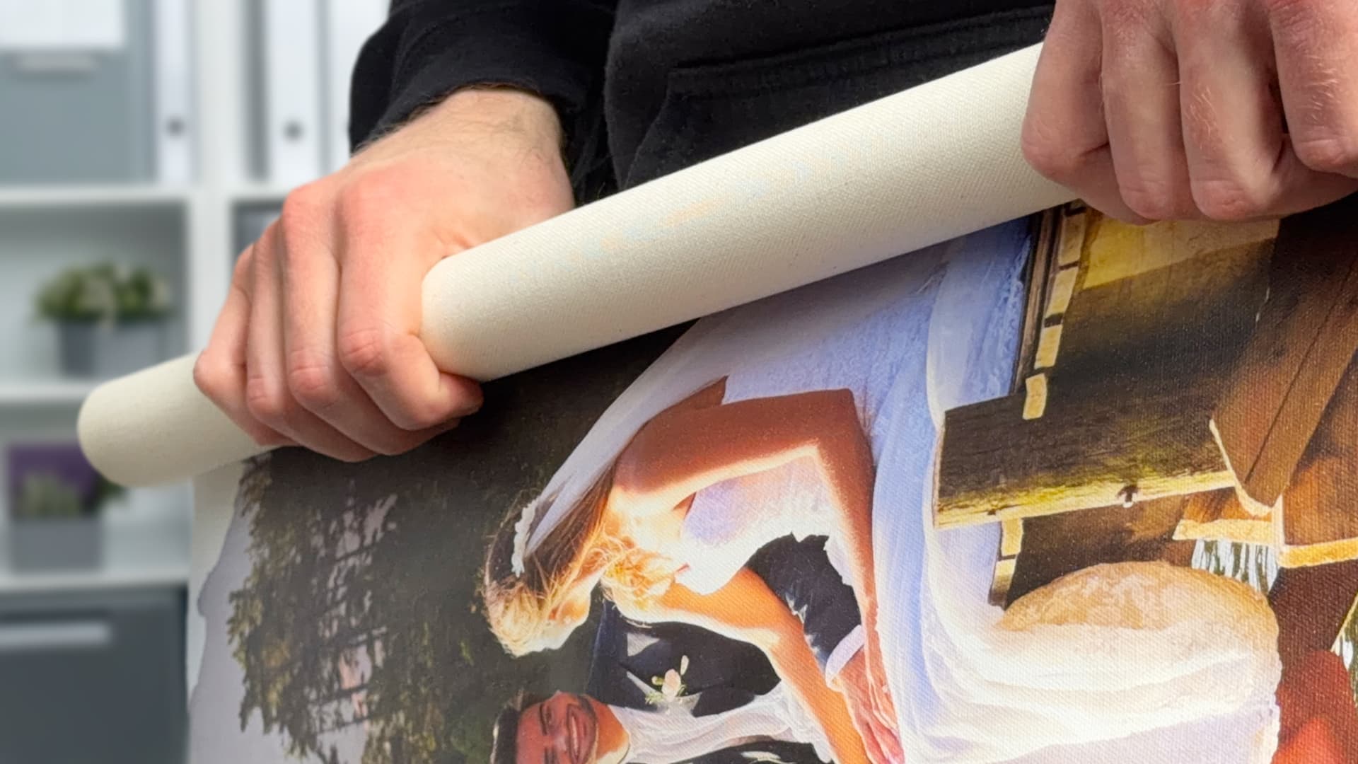 Custom printed canvas product preview